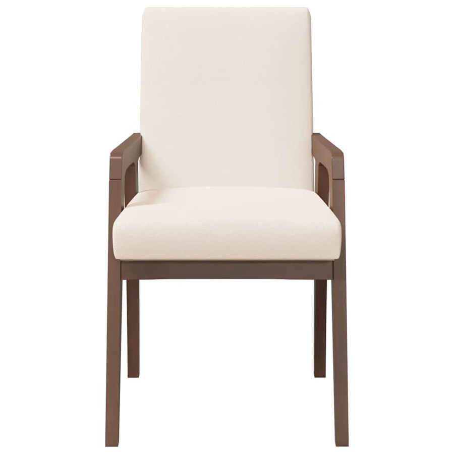 Eetkamerstoelen met kussens 2 stuks bruin massief hout rubber