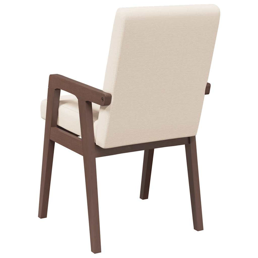 Eetkamerstoelen met kussens 2 stuks bruin massief hout rubber