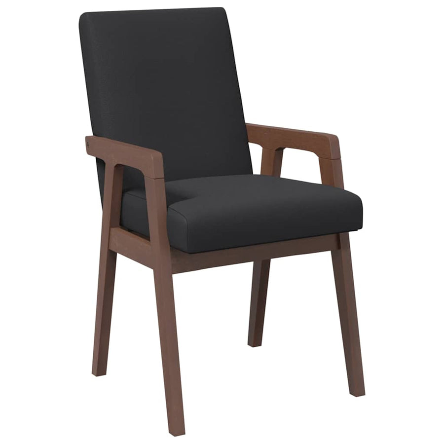 Eetkamerstoelen met kussens 2 stuks bruin massief hout rubber