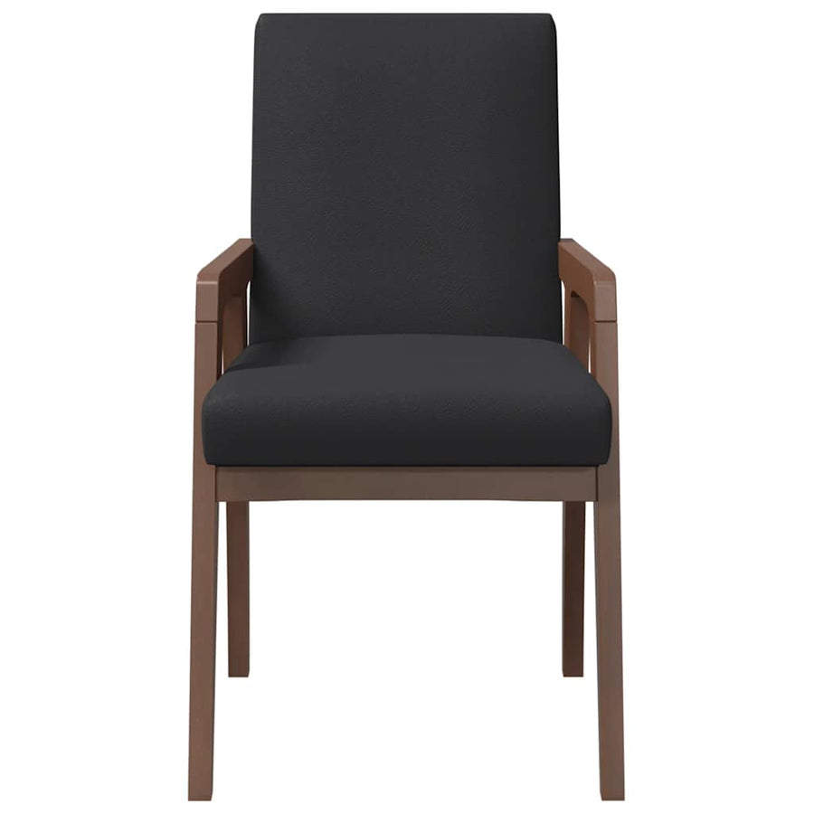 Eetkamerstoelen met kussens 2 stuks bruin massief hout rubber