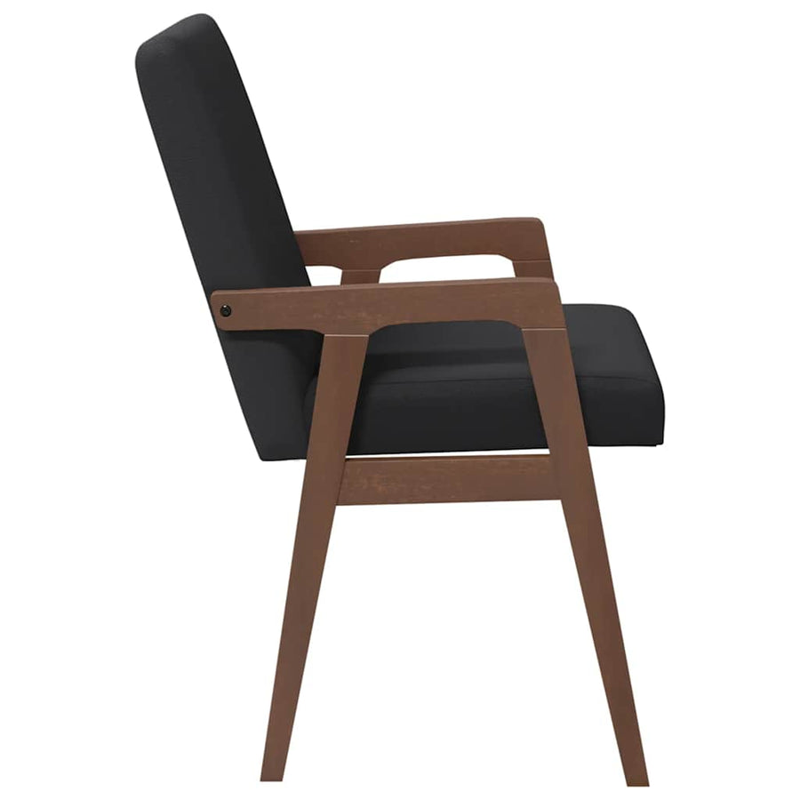 Eetkamerstoelen met kussens 2 stuks bruin massief hout rubber