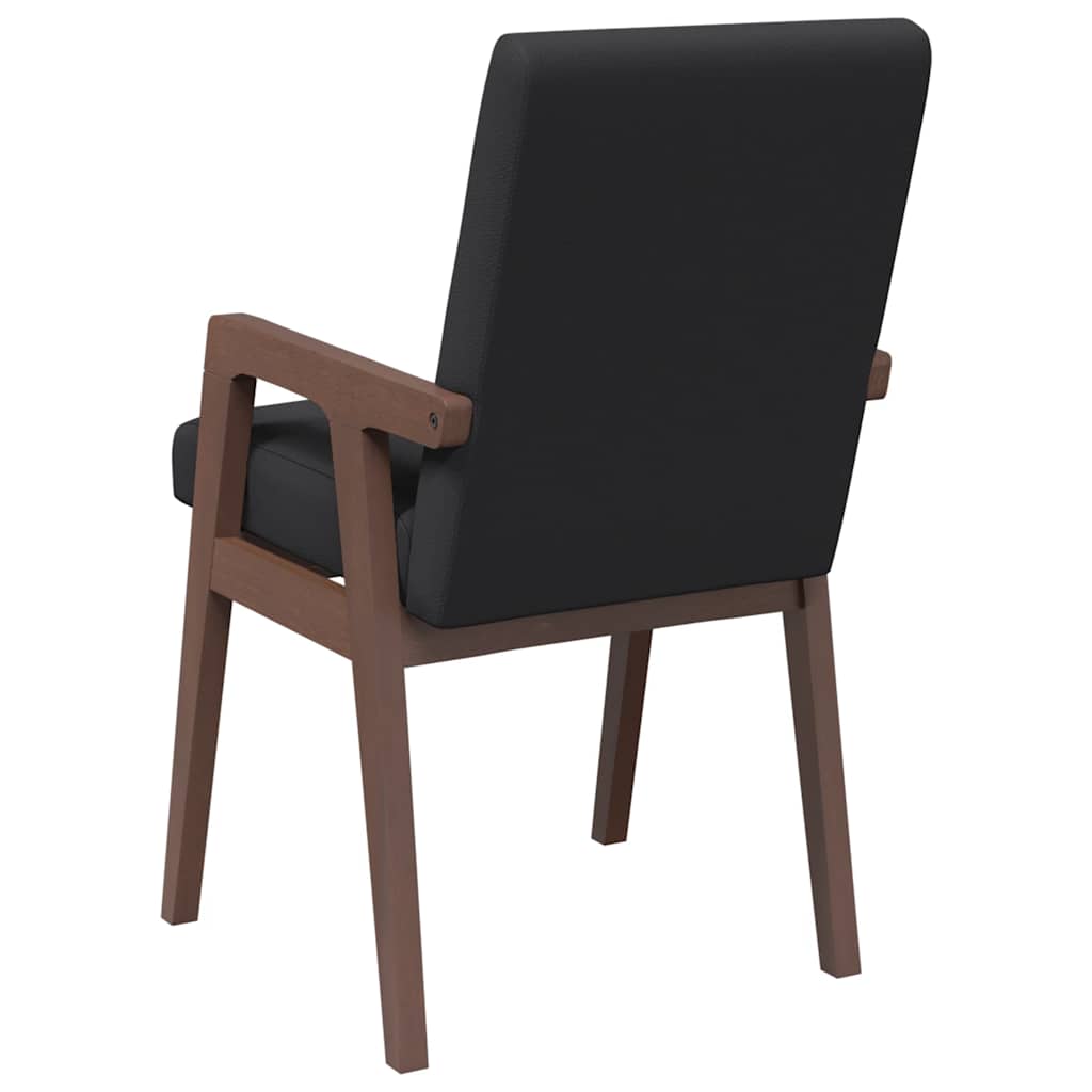 Eetkamerstoelen met kussens 2 stuks bruin massief hout rubber