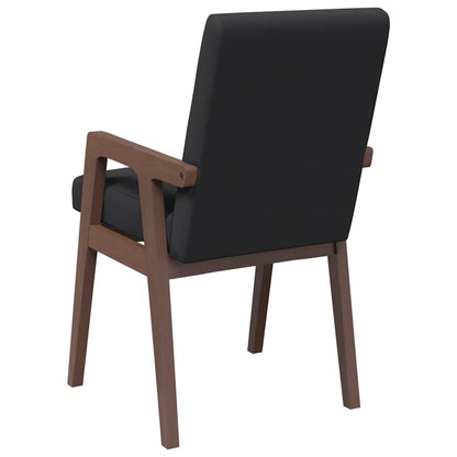Eetkamerstoelen met kussens 2 stuks bruin massief hout rubber