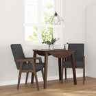 Eetkamerstoelen 2 stuks massief rubberhout bruin