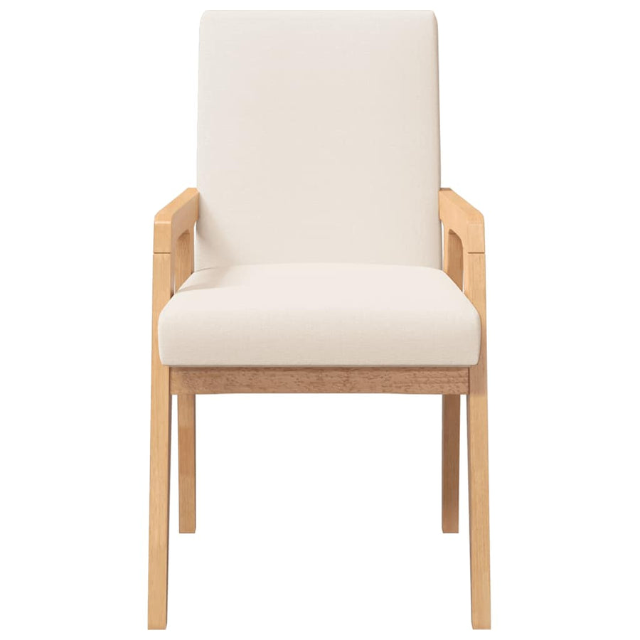 Eetkamerstoelen met kussens 2 stuks massief hout rubber
