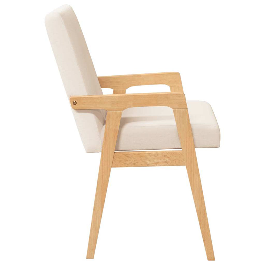 Eetkamerstoelen met kussens 2 stuks massief hout rubber