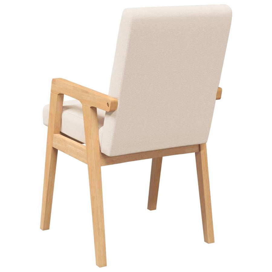Eetkamerstoelen met kussens 2 stuks massief hout rubber
