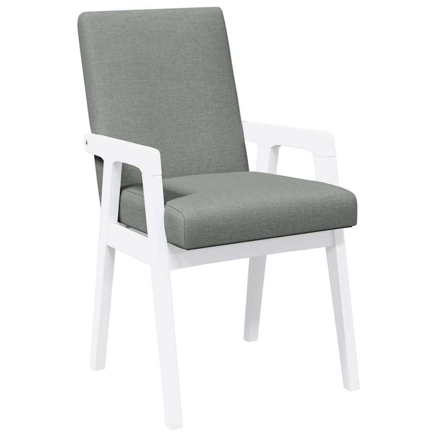 Eetkamerstoelen met kussens 2 stuks wit massief hout rubber