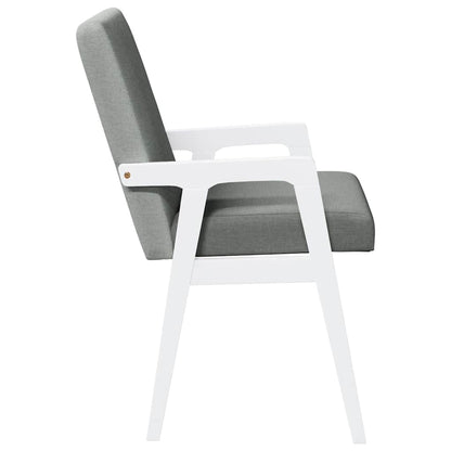 Eetkamerstoelen met kussens 2 stuks wit massief hout rubber
