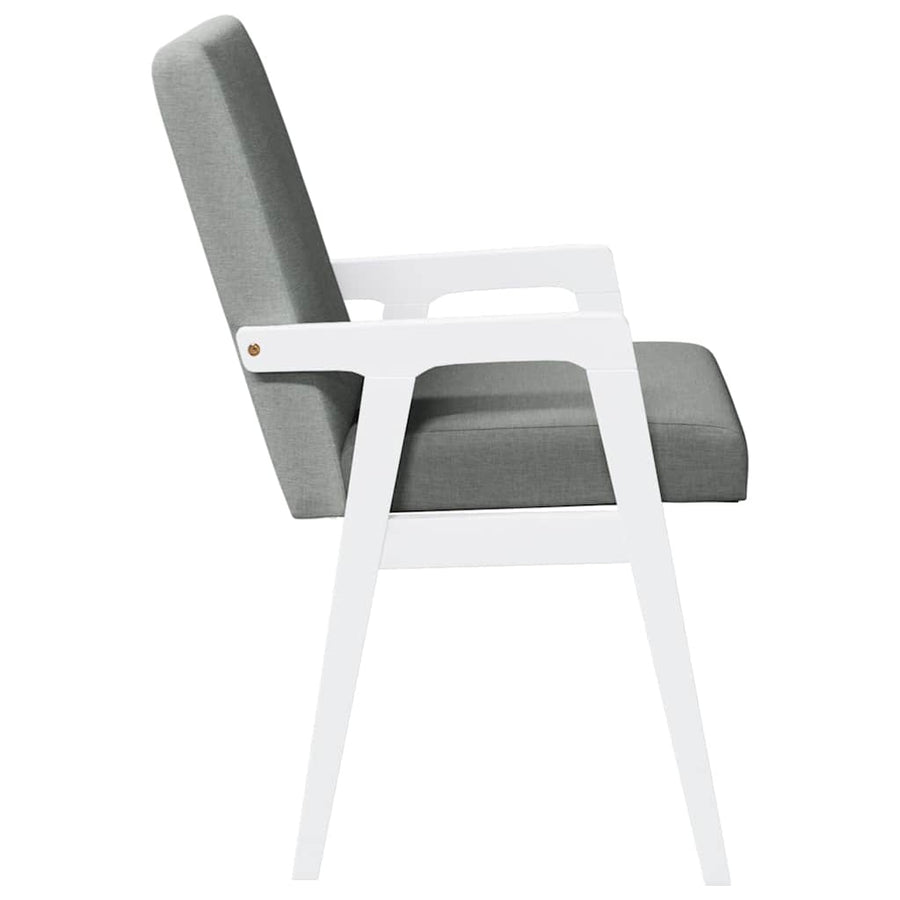 Eetkamerstoelen met kussens 2 stuks wit massief hout rubber