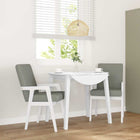 Eetkamerstoelen 2 stuks wit massief rubberhout
