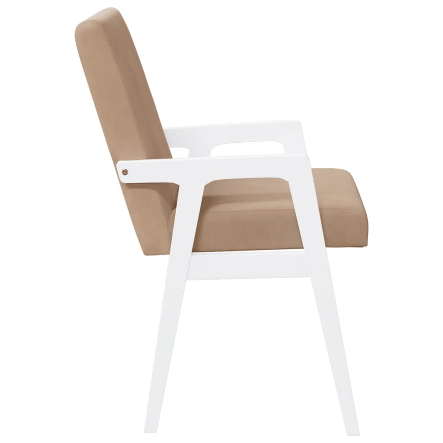 Eetkamerstoelen met kussens 2 stuks wit massief hout rubber