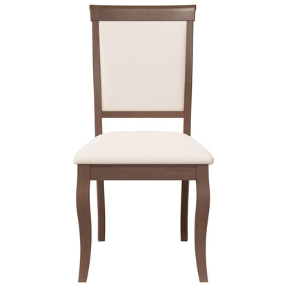 Eetkamerstoelen met kussens 2 st massief hout rubber bruin