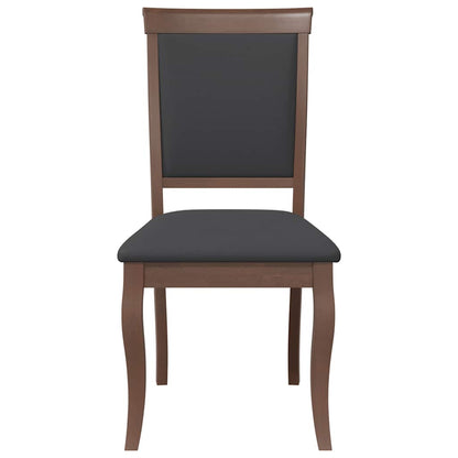 Eetkamerstoelen met kussens 2 st massief hout rubber bruin