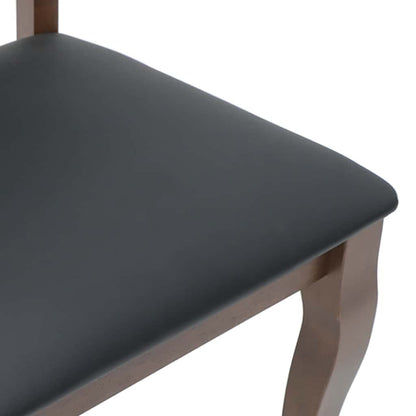 Eetkamerstoelen met kussens 2 st massief hout rubber bruin
