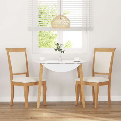 Eetkamerstoelen met kussens 2 st massief hout naturel rubber
