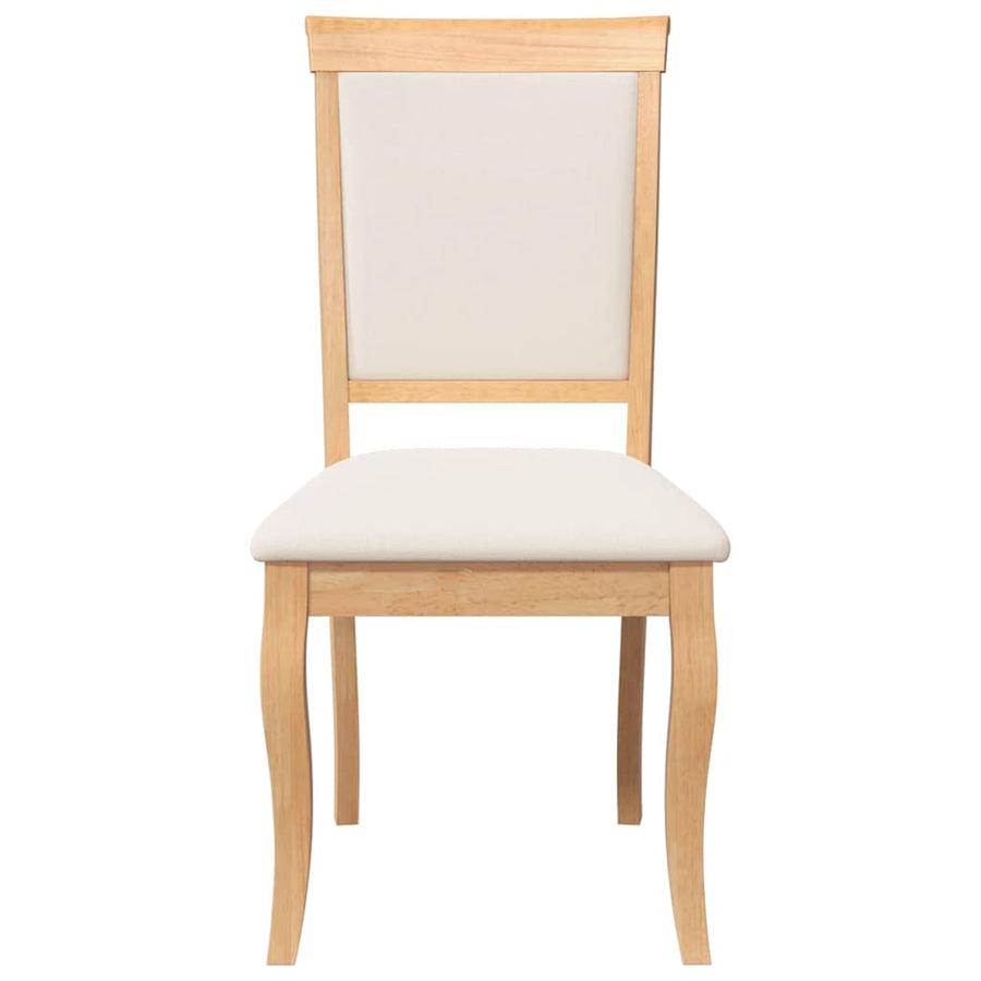 Eetkamerstoelen met kussens 2 st massief hout naturel rubber