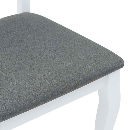 Eetkamerstoelen met kussens 2 st massief hout rubber wit