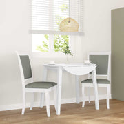 Eetkamerstoelen 2 st massief rubberhout wit