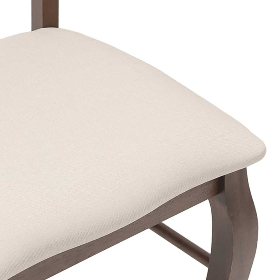 Eetkamerstoelen met kussens 2 stuks bruin massief hout rubber