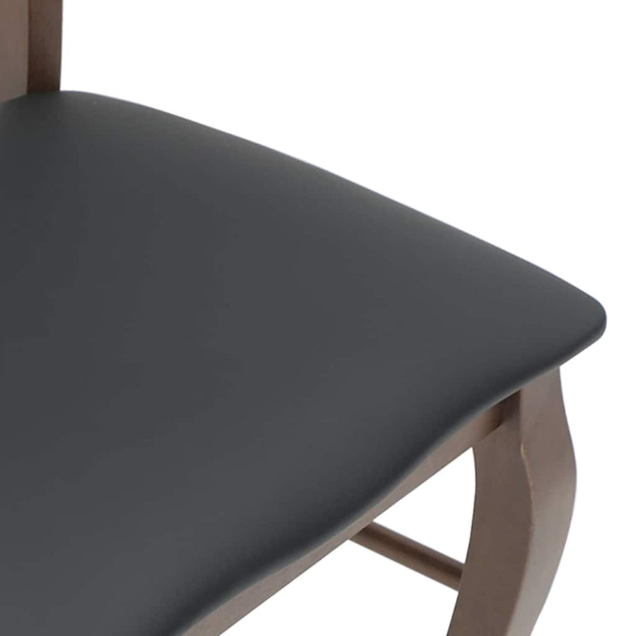 Eetkamerstoelen met kussens 2 stuks bruin massief hout rubber