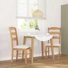 Eetkamerstoelen 2 stuks massief rubberhout