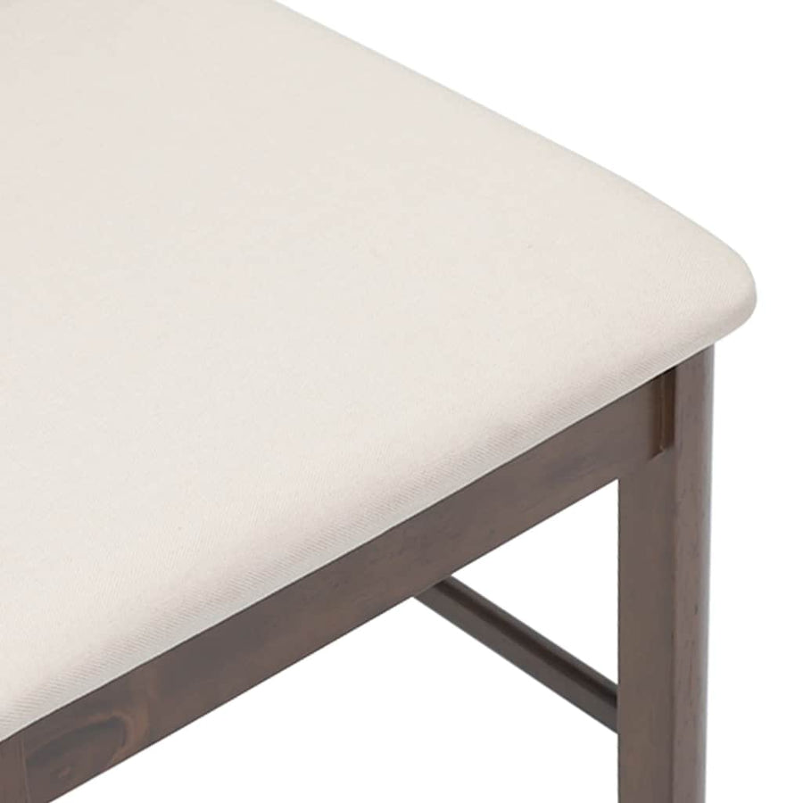 Eetkamerstoelen met kussens 2 st massief hout rubber bruin