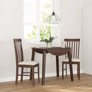 Eetkamerstoelen 2 stuks massief rubberhout bruin