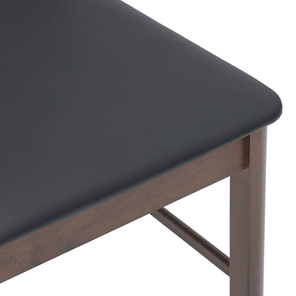 Eetkamerstoelen met kussens 2 st massief hout rubber bruin