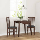 Dining chairs with cushions 2 pcs solid rubberwood brown