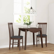 Eetkamerstoelen 2 st massief rubberhout bruin