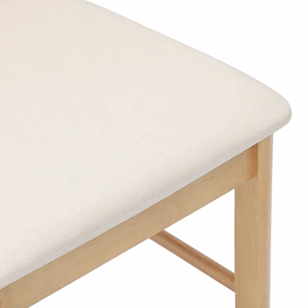 Eetkamerstoelen met kussens 2 st massief hout rubber