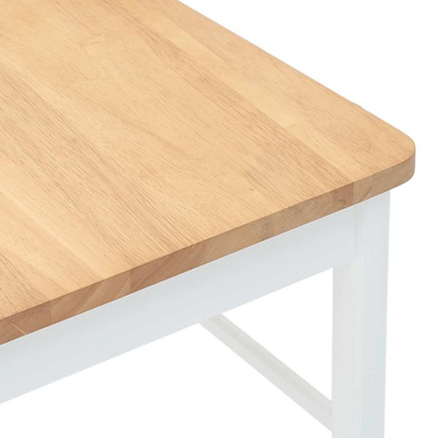Eetkamerstoelen met kussens 2 st massief hout rubber wit
