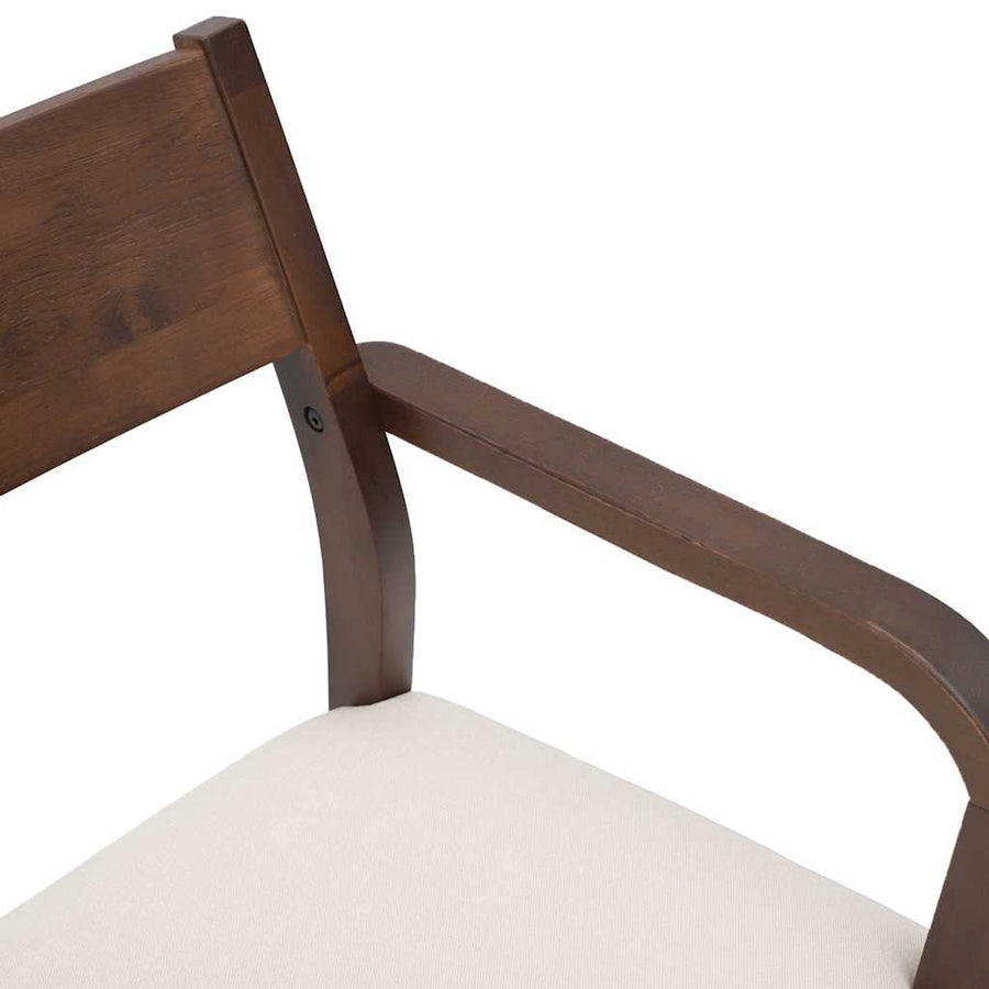 Eetkamerstoelen met kussens 2 st massief hout rubber bruin