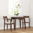 Dining chairs with cushions 2 pcs solid rubberwood brown