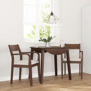 Eetkamerstoelen massief rubberhout 2 stuks bruin 51x57x80,5 cm