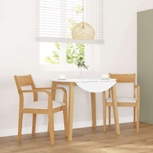 Eetkamerstoelen met kussens 2 st massief hout naturel rubber