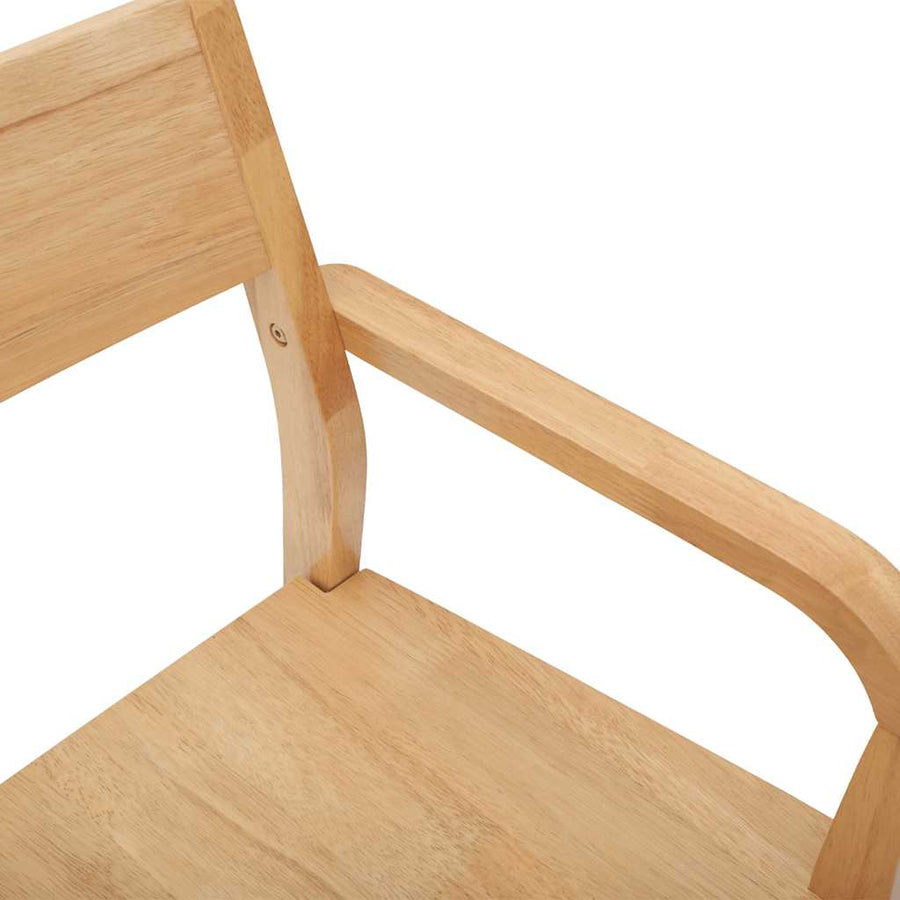 Eetkamerstoelen 2 st massief hout naturel rubber