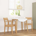 Dining chairs 2 pcs solid natural rubberwood
