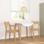 Eetkamerstoelen 2 st massief rubberhout naturel