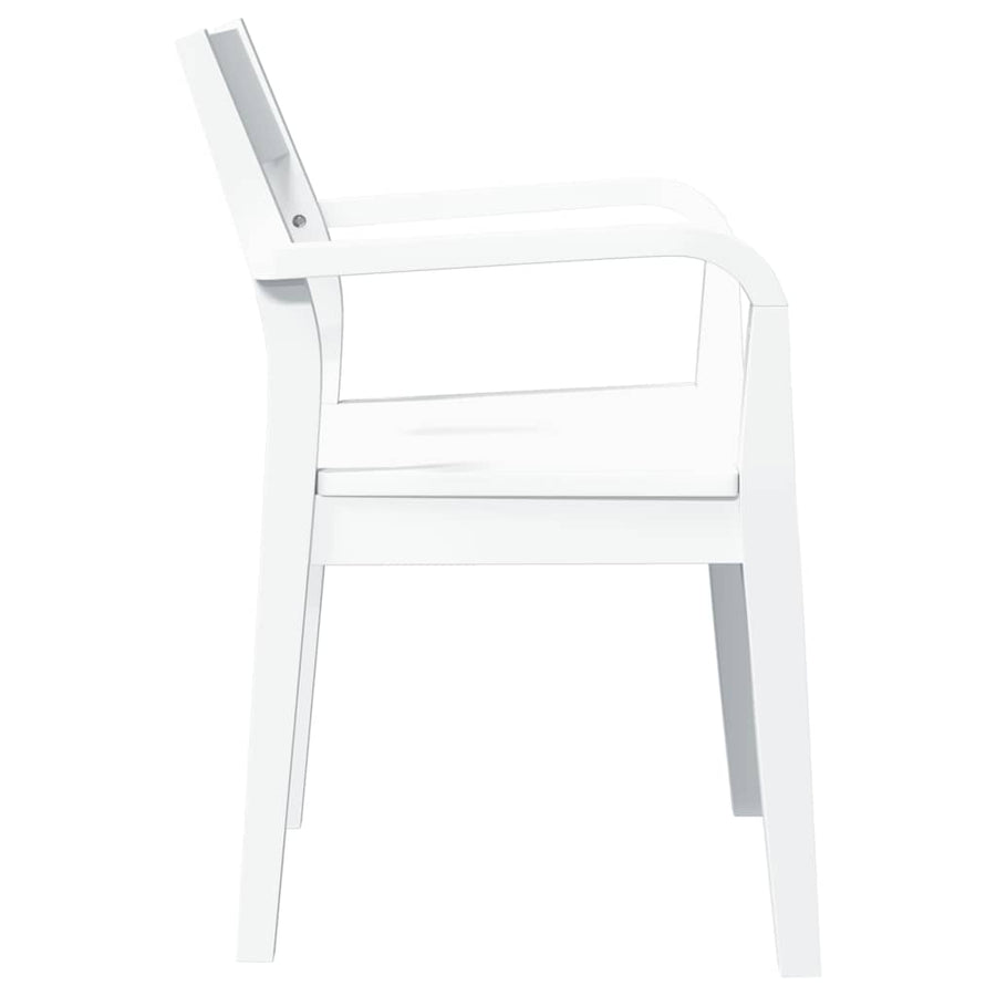 Eetkamerstoelen 2 st massief hout rubber wit