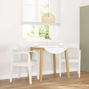 Eetkamerstoelen 2 st massief rubberhout wit 51x57x80,5 cm