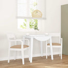 Dining chairs with cushions 2 pcs solid rubberwood white