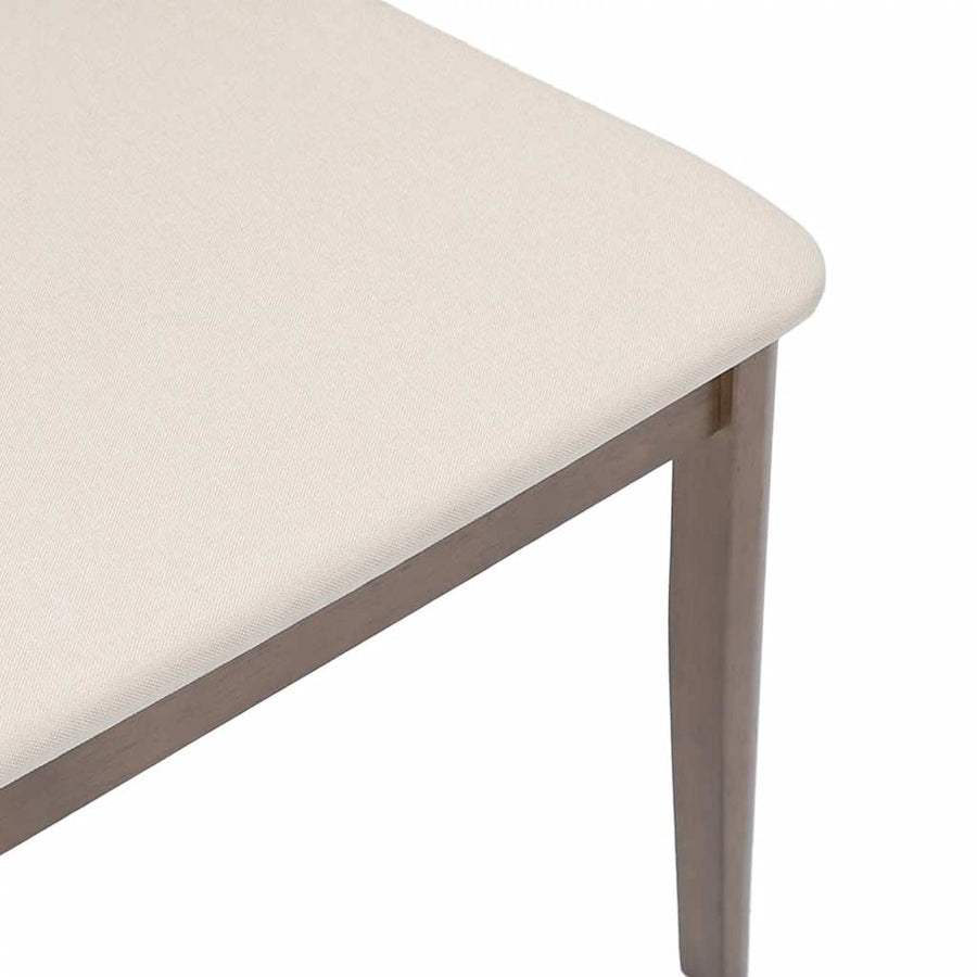 Eetkamerstoelen met kussens 2 st massief hout rubber bruin