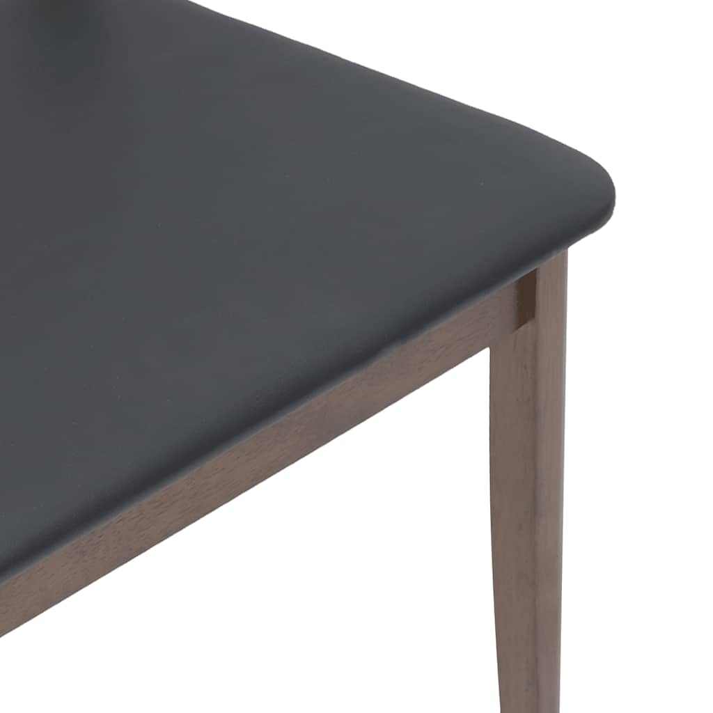 Eetkamerstoelen met kussens 2 st massief hout rubber bruin