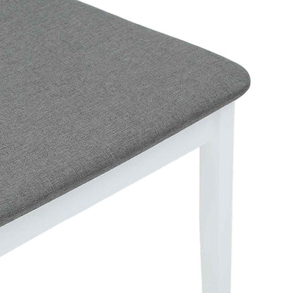 Eetkamerstoelen met kussens 2 st massief hout rubber wit