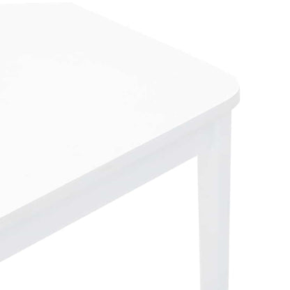 Eetkamerstoelen 2 st massief hout rubber wit