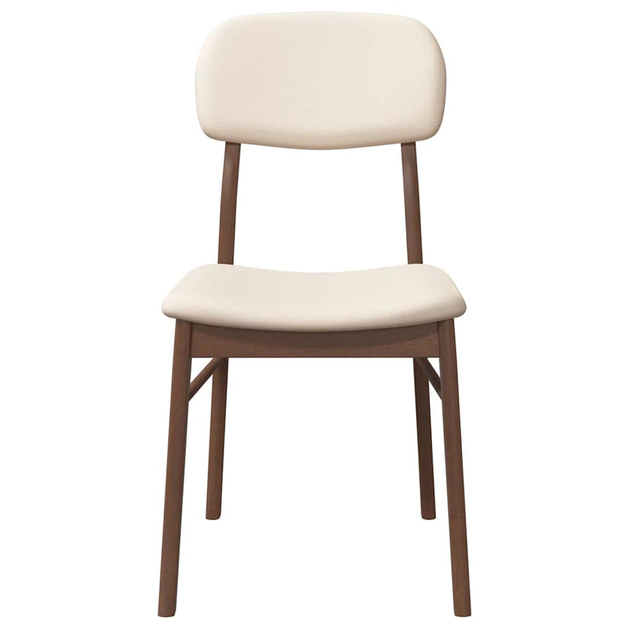 Eetkamerstoelen Met Kussens Massief Hout Rubber Bruin en licht