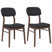 Eetkamerstoelen met kussens 2 st massief hout rubber bruin
