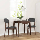 Dining chairs with cushions 2 pcs solid rubberwood brown
